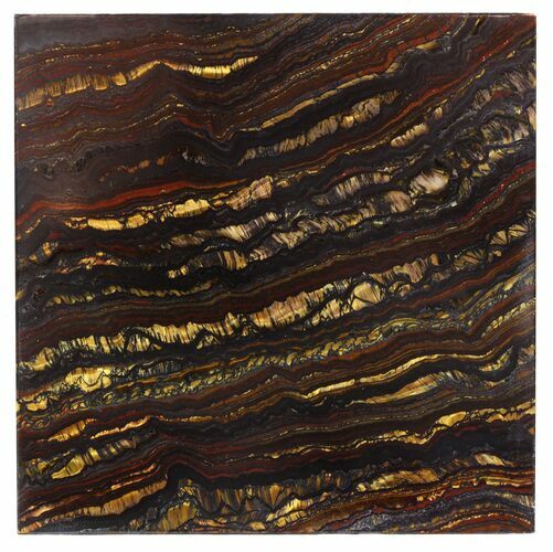 Tiger Iron Stromatolite Shower Tile - Billion Years Old #48781